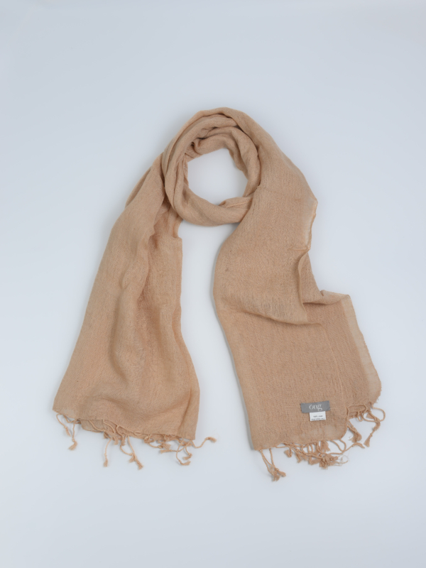 Khăn choàng dài 100% linen tự nhiên Be Latte