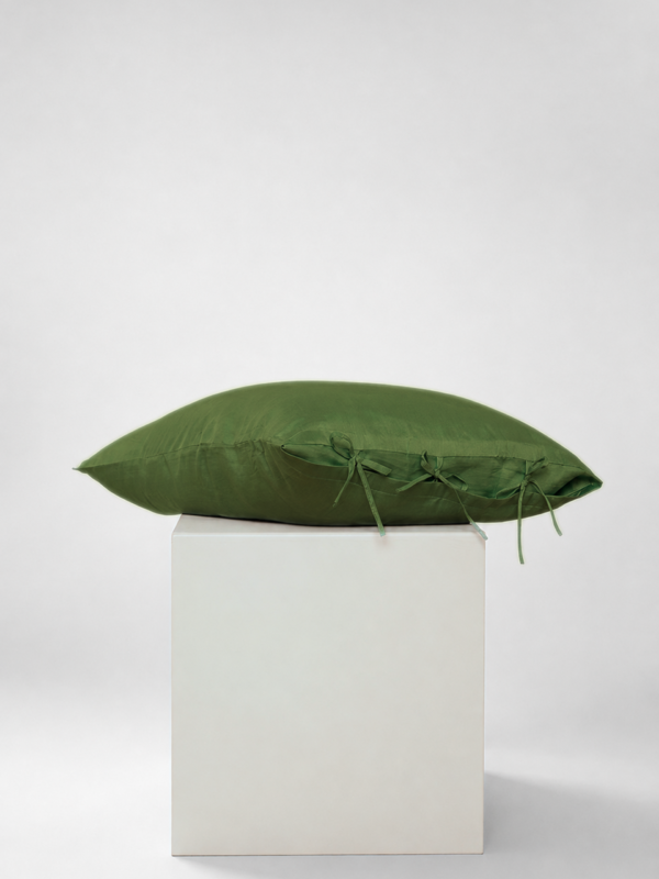 Vỏ gối lụa tơ tằm mềm mịn Olive
